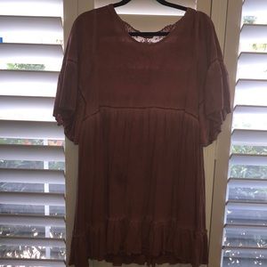 rustic red boho dress